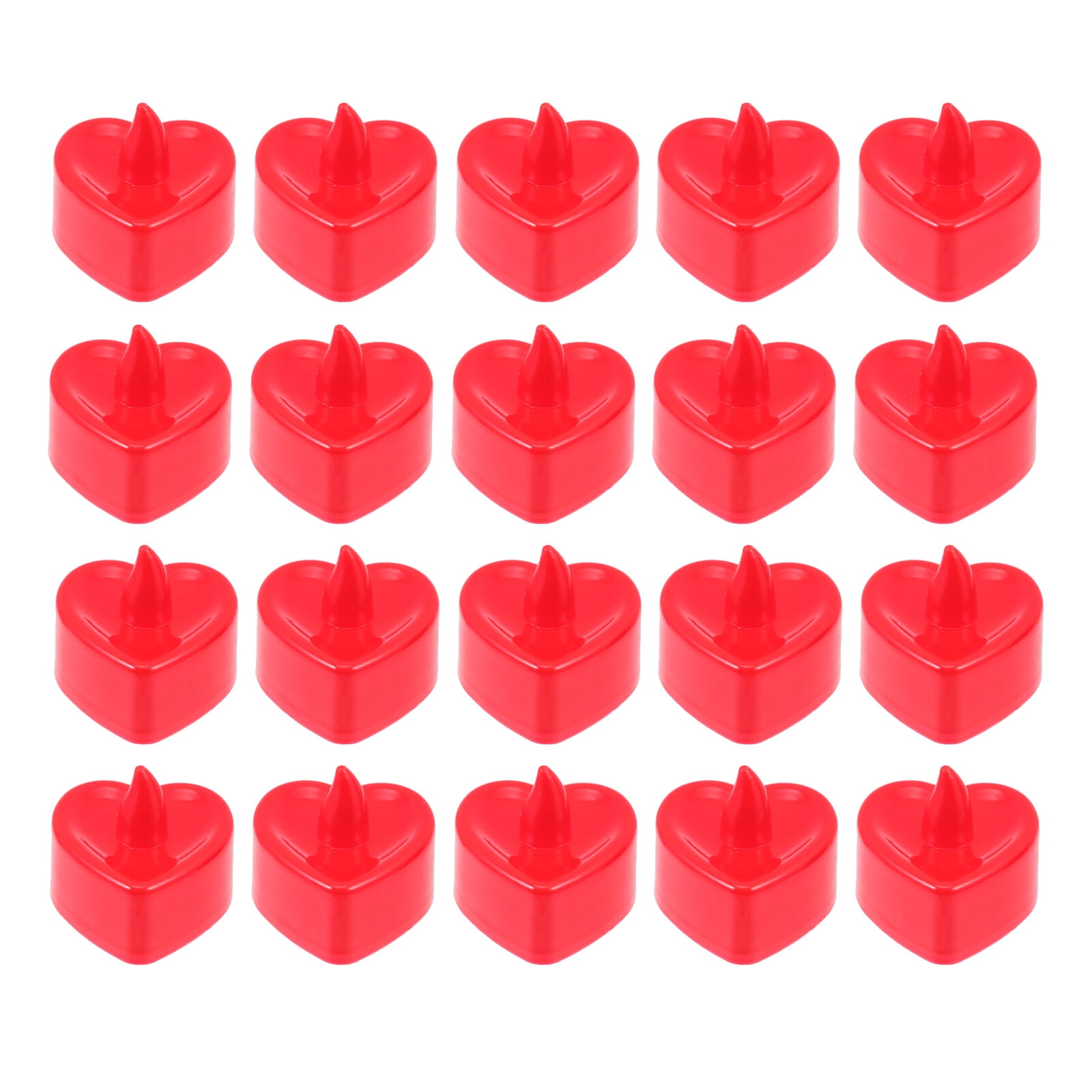 Heart Shaped Electric Candle Light 24Pcs Heart Shaped Electric Candle