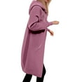 thumbnail image 4 of WEAIXIMIUNG Custom Sweatshirts Design Your Own Coat for G Womens Hoodies Coat Fall Winter Warm Pockets Drawstring Zipper Open Thin Hooded Jackets Long Cardigans Tops Outwear, 4 of 9
