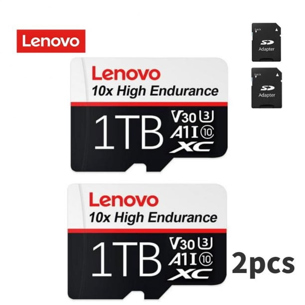 Lenovo-tarjeta Micro TF SD, tarjeta Flash U3 de 512GB, 1TB, 2TB, 4K, Ultra HD, TF, para PC, teléfono, Drone, Game Cam, 1-2 uds. Fivean unisex