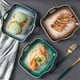 thumbnail image 4 of Plato llano de cerámica, plato de postre de porcelana, plato japonés para almuerzo, bandeja para comida (1 unidad)., 4 of 7