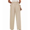 thumbnail image 3 of Women'S Pants Casual Button Up High Waisted Wide Leg Trousers Color S, 3 of 7