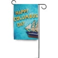 thumbnail image 6 of SKYSONIC Happy Columbus Day Double-Sided Printed Garden House Sports Flag-12x18(in)-Polyester Decorative Flags for Courtyard Garden Flowerpot, 6 of 6