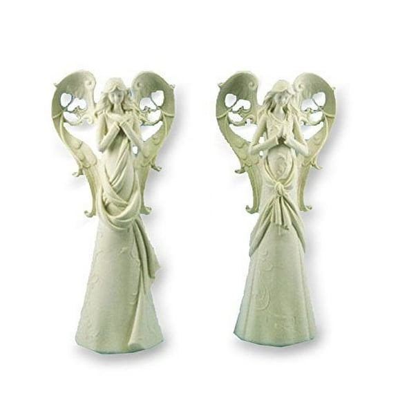 14" Whitewash Angel 2 Piece Set