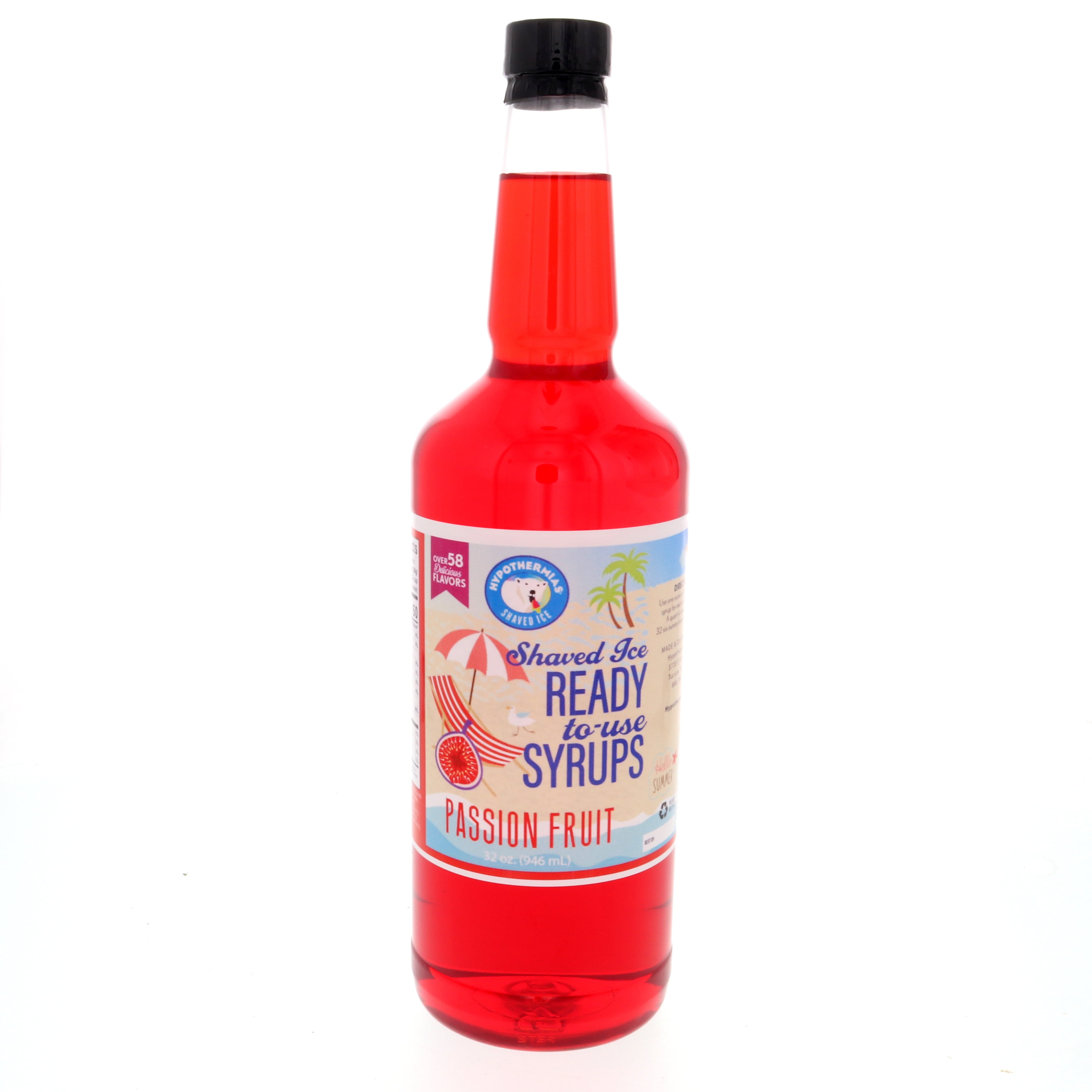 Passion Fruit Ready to Use Hawaiian Shaved Ice or Snow Cone Syrup Quart (32 Fl. Oz)