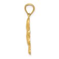thumbnail image 2 of 14k Yellow Gold Solid Shamrock Charm Pendant, 2 of 7