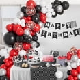 thumbnail image 4 of Kit de Guirnaldas de Globos Rojos, Negros y Blancos, Confeti Metálico Plateado, Globos para Cumpleaños, Bodas, Fiestas de Cine, 4 of 4
