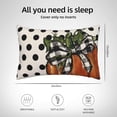 thumbnail image 6 of Fall Pillow Covers 12x20 Set of 2, Polka Dot Pumpkin Autumn Outdoor Farmhouse Decoration Throw Pillows Thanksgiving Autumn Orange Harvest Cushion Cover for Sofa Couch Bed Home, 6 of 6