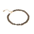 thumbnail image 1 of Pulsera Tobillera Ametrinaa Oruga 5mm Ajustable Chapa de Oro 18k 22 cm, 1 of 5