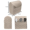 thumbnail image 5 of Off White Lounger Chair Bag, Pattern of Grunge Style Continuing Polka Dots in Retro Soft Tones, High Capacity Storage with Handle Container, Lounger Size, Pale Salmon and Cream, by Ambesonne, 5 of 5