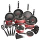 thumbnail image 1 of Batería de Cocina 26 piezas Color Rojo Antiadherente Titanium Tecnología Thermo Señal Fácil limpieza Base difusora, 1 of 7