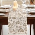 thumbnail image 3 of Khaki Fruit 120 Inch Table Runner, Country Retro Floral Botanical Plant Farmhouse Dresser Scarf Cotton & Linen Tablerunner for Dining/Kitchen Island/Holiday Party Décor 13" x 120", 3 of 9