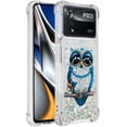 thumbnail image 2 of Phone Case for Xiaomi Poco X4 Pro 5G,Crystal Bling Quicksand Effect TPU Bumper Case with Four Corners Drop Protection Cover for Xiaomi Poco X4 Pro 5G,YBDT Owl, 2 of 12