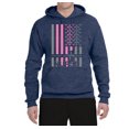 thumbnail image 2 of Nurse Flag Heartbeat Hero Caregiver Nurse Gift | Mens Independence Day Hooded Sweatshirt Graphic Hoodie, Vintage Heather Navy, Small, 2 of 4
