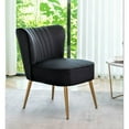 thumbnail image 2 of US Pride Furniture Sauter 23.2" Wide Mid-Century Modern Microfiber Accent Chair, Black, 2 of 5