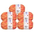 thumbnail image 1 of Unique Bargains Lot de 5 Fils de Mélange de Coton 50 g Fils d'Artisanat au Crochet pour Tricot Orange Rouge, 1 of 8
