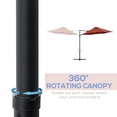 thumbnail image 4 of Parasol Déporté de Patio 8,5 Pi Rouge Vin - Rotation à 360°, Ombrage Extérieur pour Terrasses, Patios et Piscines - Auvent Durable en Acier et Polyester, 4 of 7