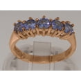 thumbnail image 3 of LBG British Made 9k Rose Gold Natural Tanzanite Womens Anniversary Ring - 33 size options - Size 8.5, 3 of 5