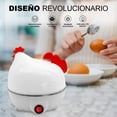 thumbnail image 3 of Vaporera De Verduras Y Hervidor De Huevos Portatil Kimhi Hervidora Electrica 350w Multifunción Capacidad De 7 Huevos Apagado Automático Con Forma De Gallina Color Blanco, 3 of 6