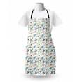 thumbnail image 3 of Nautical Apron, Marine Themed Cartoon with Happy Underwater Life Aquatic Animals Corals, Unisex Kitchen Bib with Adjustable Neck for Cooking Gardening, Adult Size, Multicolor, by Ambesonne, 3 of 4