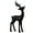 E, variant on B Antique Style Metal Look Deer Figure For Entryway Decor Desktop Ornament Home Accent