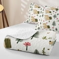 thumbnail image 4 of Erosebridal Pink Flowers Blossom Twin Quilt Set,Cartoon Capybara Rodent Animal Twin Coverlet Set For Kids Girls,2 Pieces, 4 of 7
