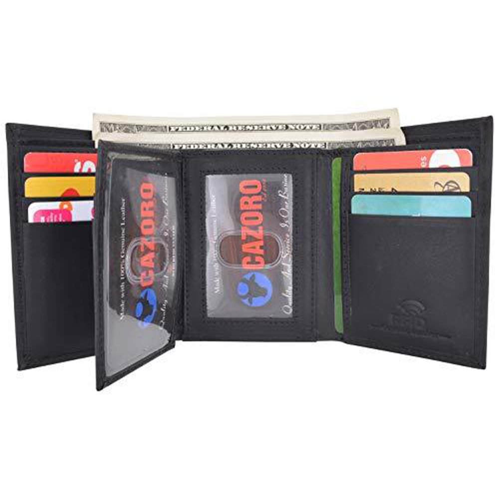 Marshal Wallet Cazoro Extra Capacity Trifold Wallet for Men RFID