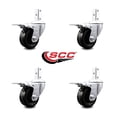 thumbnail image 2 of 3 Inch Phenolic Wheel Swivel 3/4 Inch Square Stem Caster Set Total Lock Brake, 2 of 2