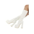 thumbnail image 7 of Adult Patent White Platform Gogo Boots, 7 of 7