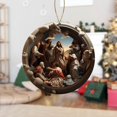 thumbnail image 3 of Luxcidy 3 Inch Christmas Nativity Scene Ornaments Christian Acrylic Ornament, Nativity Scene Christmas Tree Decorations, for Xmas Tree Holiday Winter Home Decor Religious Gift for Family, 3 of 5
