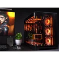 thumbnail image 2 of SAMA 2851 ATX Mid-Tower PC Gaming Case, High-Airflow, Sturdy Curved Tempered Glass Front, 4 ARGB PWM Fan Pre-installed with Fan Hub, Black, 2 of 6