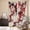 Deep Red Light Beige, variant on Red Plum Kitchen Curtains Window Panels, Nature Flowers Branches Chinese Painting Insulated Window Treatment Curtain, Grommet Curtains for Bedroom/Living Room/Bathroom, 2 Piece 42"Wx84"L