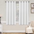 thumbnail image 1 of Cortinas blancas de 96 pulgadas de largo, paneles de tratamiento de ventana/cortinas para sala de estar, diseño moderno, paneles de cortina con ojales para comedor, juego de 2, blanco puro, 52 pulgadas de ancho x 63 pulgadas de largo, 1 of 5