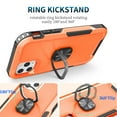 thumbnail image 4 of for iPhone 11 Pro Max Case, Rugged Shockproof Heavy Duty Soft TPU Rubber Bumper Hard PC Back Hybrid Protective Case [with Ring Stand] for iPhone 11 Pro Max (Without Screen Protector) - Orange, 4 of 7