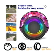 SISIGAD Bluetooth Hoverboard for Adults and Kids, 6.5 inch Solid Tires, LED Lights, Max Speed 6 Mph, Purple