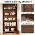 thumbnail image 5 of 6-Tier Bookcase, Vintage Tall Bookcase,Mid-Century Display Rack Storage Shelves, 5 of 5