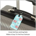 thumbnail image 3 of Square 2Pack PU Leather Angel Pig Pink Cloud Rainbow Cruise Luggage Tag with Privacy Cover and Name ID Tag for Travel Handbags Backpacks Luggage Tags, 3 of 6
