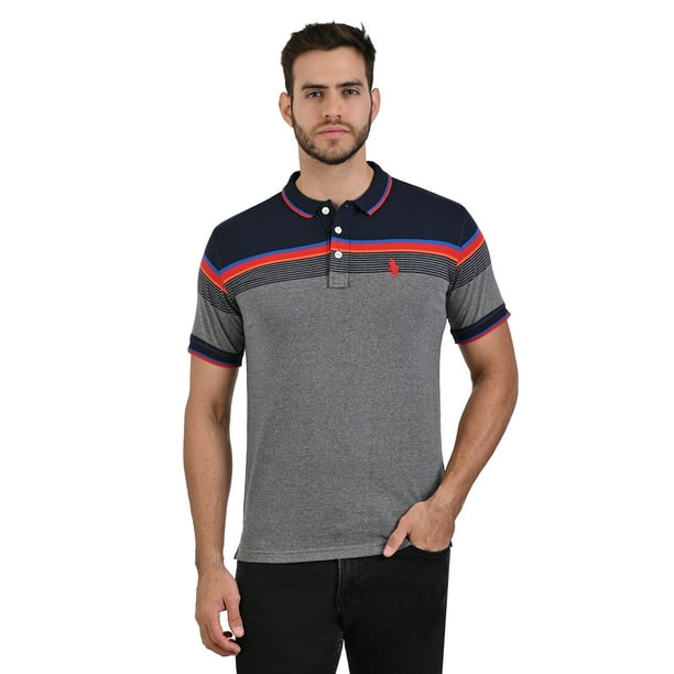 PLAYERA POLO DE MODELAJE FRANJAS MULTICOLOR3034-RPOLO-I CH HPC POLO