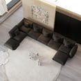 thumbnail image 4 of Advwin Oversized Modular Sectional Sofa with Ottoman, Modern 8-Seater Cloud Couch with Thick Cushions for Living Room, Bedroom, Apartment, Small Spaces, Black, 4 of 11