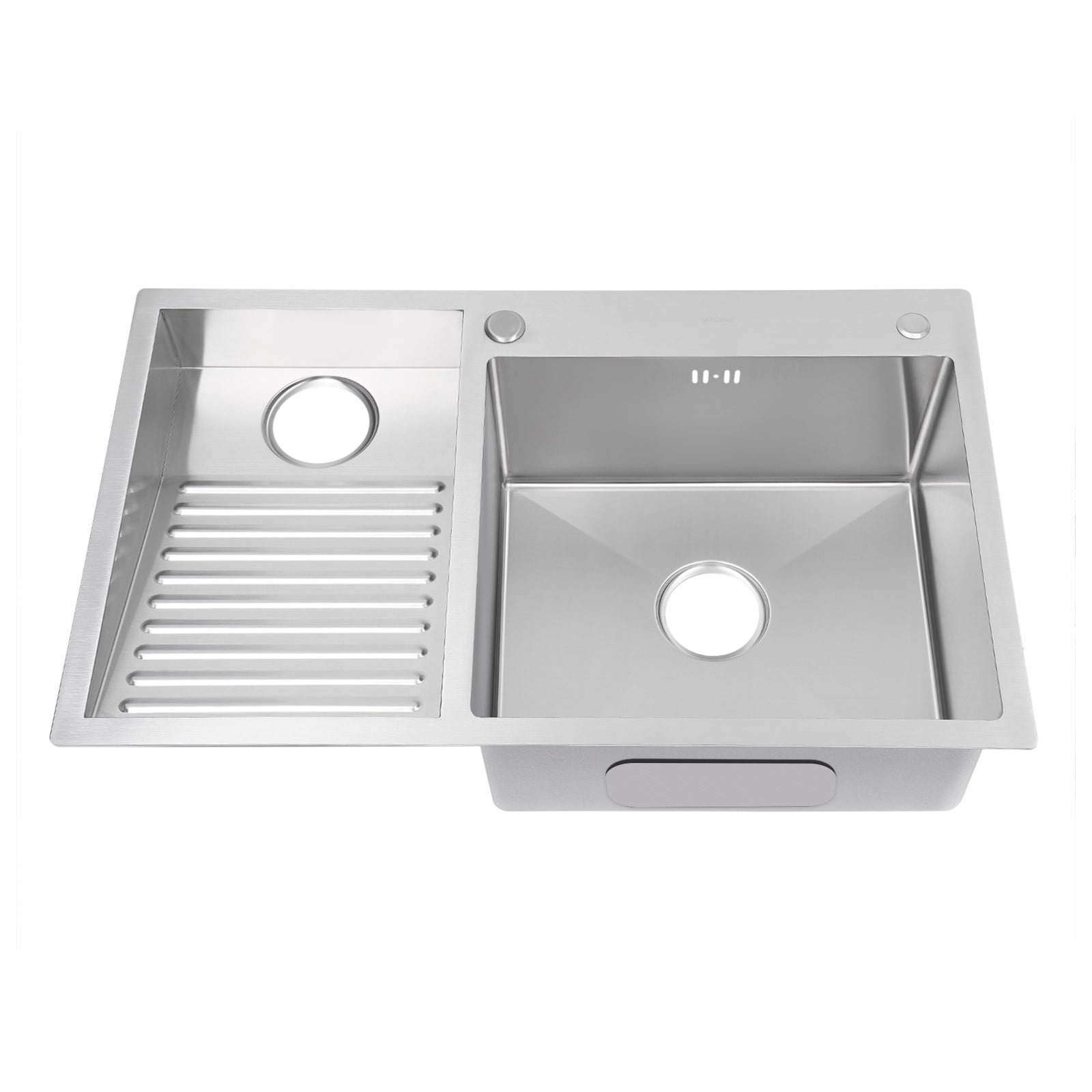 Laundry Sink Drop-in Stainless Steel Utility Sink Hand Wash Tub with Washboard
