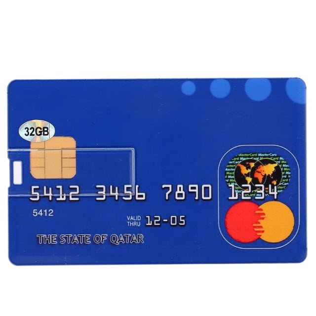 Unidad flash USB única y sencilla con forma de tarjeta para almacenamiento de datos y transferencia de archivos (32 GB)