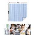 thumbnail image 5 of Cloth Napkins Set of 2 - 20x20 Inches, Blue White Stripe Washable Reusable Table Napkins, Modern Minimalist Geometric Striped Soft & Absortbent Dining Napkin for Party Wedding Hotel Restaurant, 5 of 8