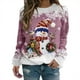 thumbnail image 4 of New Christmas Moose Print Ladies T-shirt Cotton Kawaii Cartoon Style Sweater Autumn O Neck Oversized Long Sleeve Female Pullover, 4 of 4