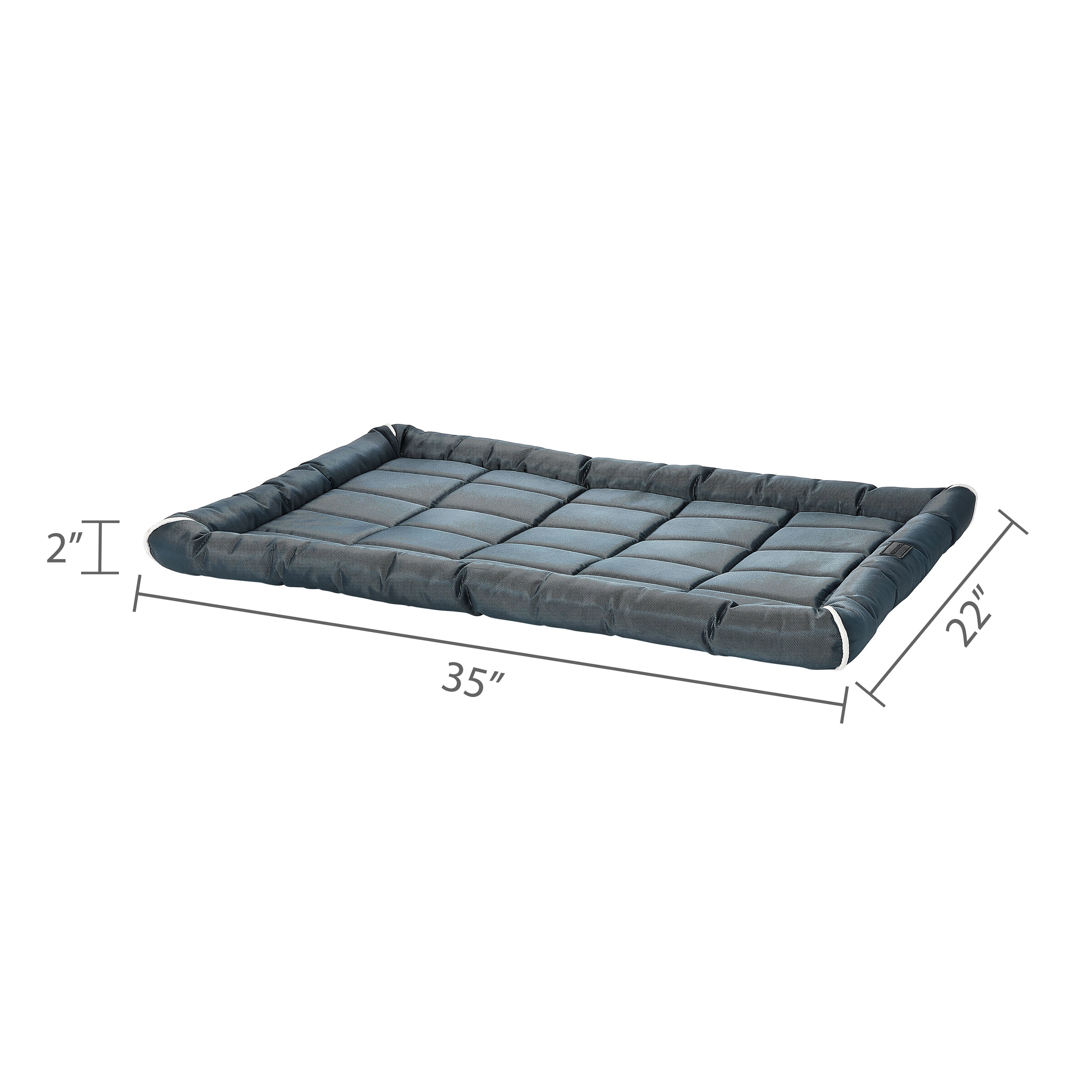 Vibrant Life Durable and Water Resistant Crate Pad, Blue, Medium, 18" x 29"