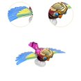 thumbnail image 2 of DYNWAVECA Car Side Rearview Mirror Bird Decor Cute Universal Gift Photo Props Creative Blue Wings, 2 of 10