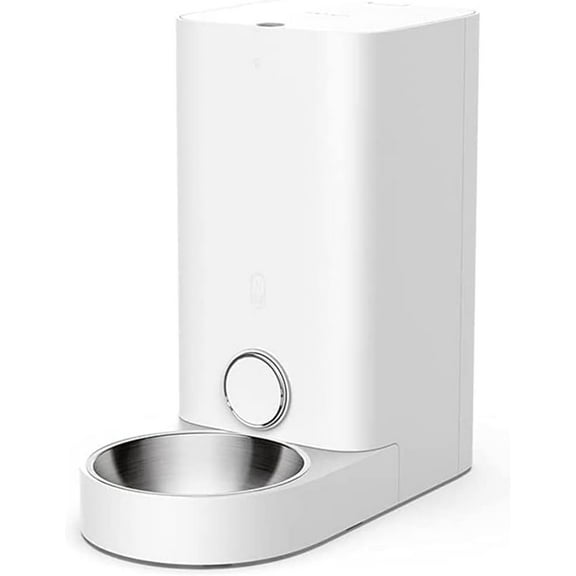 pet Water Dispenser Automatic Cat Puppy Feeder with Stainless Steel Bowl cat Fountain (Color : WhiteStainless Steel Bowl)