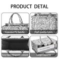 thumbnail image 4 of Large Capacity Tote Bag,Black White Football Elements Pattern Handbag Fashion Luxury Tote Bag,15.7"x13"x 5.1" Inches,Laptop Compatible, 4 of 6