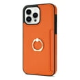 thumbnail image 6 of Nalacover for iPhone 15 Pro Wallet with Card Holder Slot, 360?Rotation Ring Holder Kickstand Cover for Men Women Protective Premium PU Leather Shockproof Cover For iPhone 15 Pro, Orange, 6 of 11