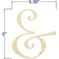 thumbnail image 2 of Pack of 1, 6 Inch x 1/8 Inch & Wood Letters in The Curlz Font for Wood Craft Project, Children or Adult Art Work, Home and Holiday Décor and DIY Fun, Made in USA, 2 of 2