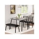 thumbnail image 2 of Hogar Dining Mesa Set Para 4 Wooden Cocina Mesa Con Upholstered Bench Y 2 Cushion Chairs Espacio Ahorra Dinette Set Para Studio Cocina Dining Room Apartment (43x28x30inch), 2 of 7