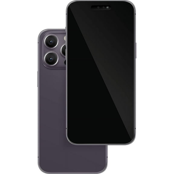 Virtual advanced display model phone, metal fake phone display model, do not work upgrade metal frame phone model(14 Pro Purple Black Screen)